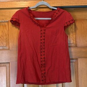 Burnt Orange Lace Top
